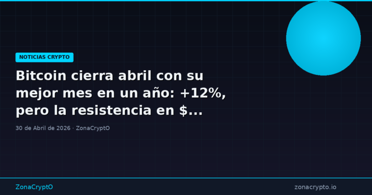 Bitcoin cierra abril con su mejor mes en un año: +12%, pero la resistencia en $80K pone a prueba al mercado