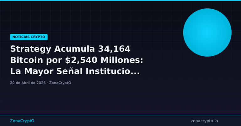 Strategy Acumula 34,164 Bitcoin por $2,540 Millones: La Mayor Señal Institucional de 2026
