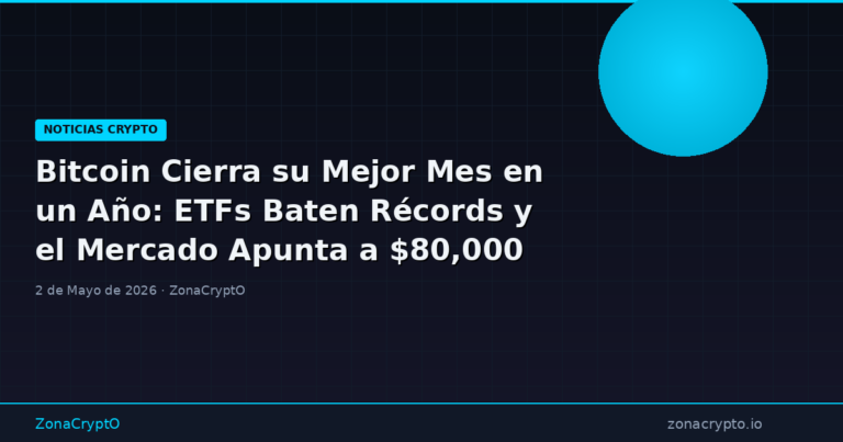 Bitcoin Cierra su Mejor Mes en un Año: ETFs Baten Récords y el Mercado Apunta a $80,000