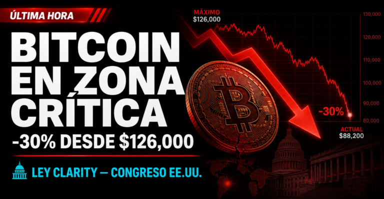 Bitcoin en Zona Crítica: Cae 30% desde su Máximo Histórico mientras la IA Acapara el Capital