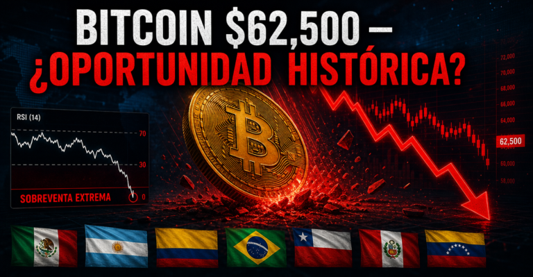 Bitcoin Rompe Soportes y Cotiza en $62,500: ¿Oportunidad Histórica para Latinoamérica?