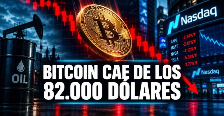 Bitcoin cae por debajo de los 82.000 dólares: Wall Street, petróleo y dudas sobre la IA frenan al mercado