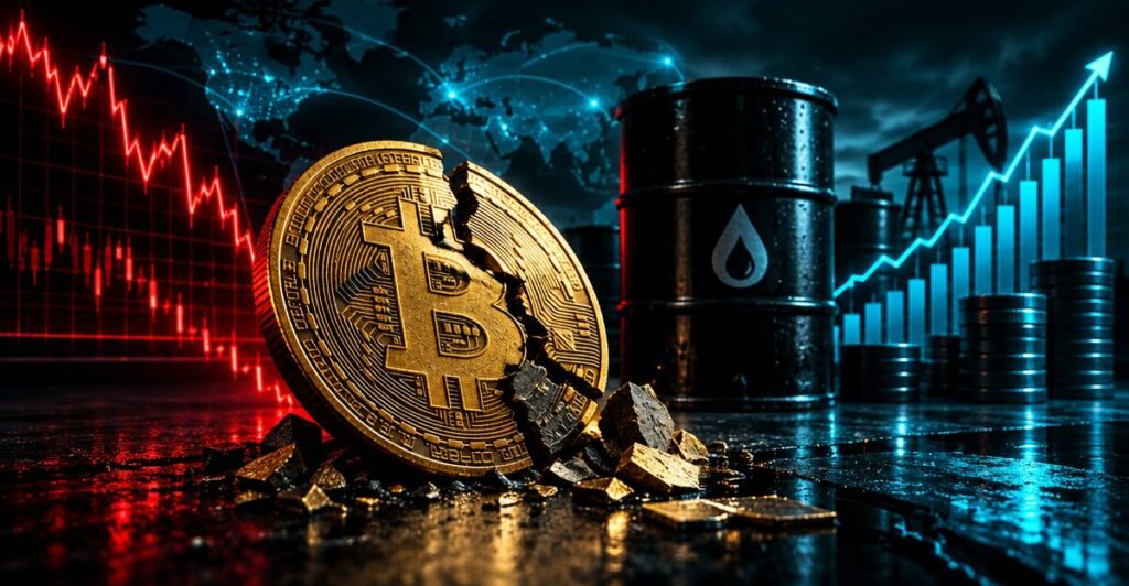 Bitcoin cae bajo los 83.000 dólares: petróleo e Irán presionan al mercado cripto