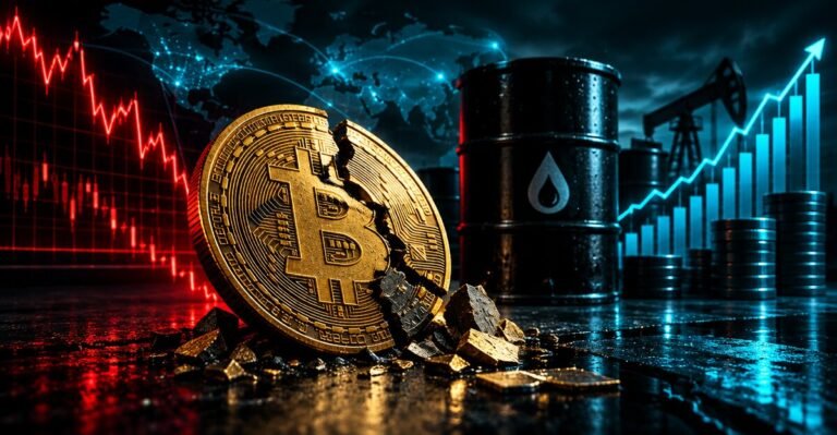 Bitcoin cae bajo los 83.000 dólares: petróleo e Irán presionan al mercado cripto