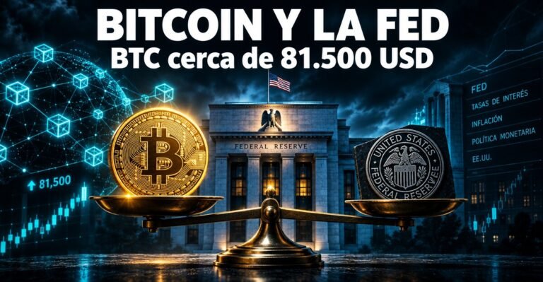 Bitcoin se frena cerca de los 81.500 dólares mientras el mercado mira a la Fed