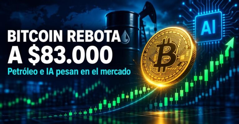 Bitcoin rebota a 83.000 dólares: petróleo, dudas sobre la IA y el primer ETF suizo marcan el día